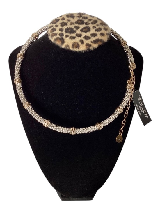 Scroll By Dillard’s Jewelry - Scroll Gold And Silver Tone Metal Wire Statement Collar Necklace Crystal Accents
